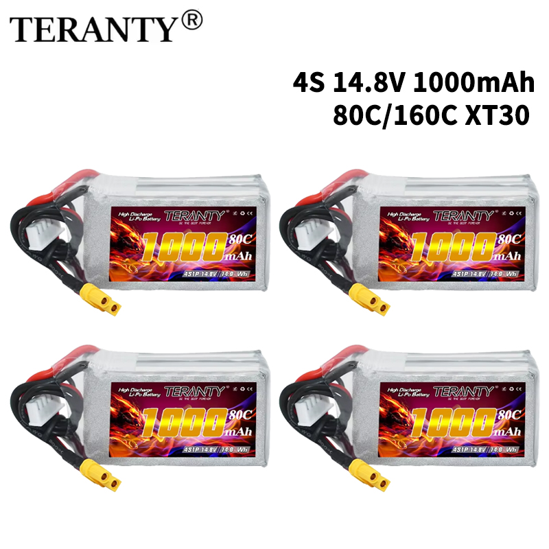 Drone Battery Connector - TERANTY 4S 1000mAh 14.8V 80C/160C Baterai