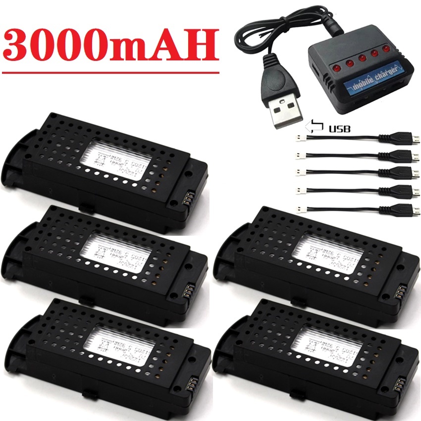 Drone Battery Li-Ion - Baterai Drone Q6 3.7V 3000mAh untuk