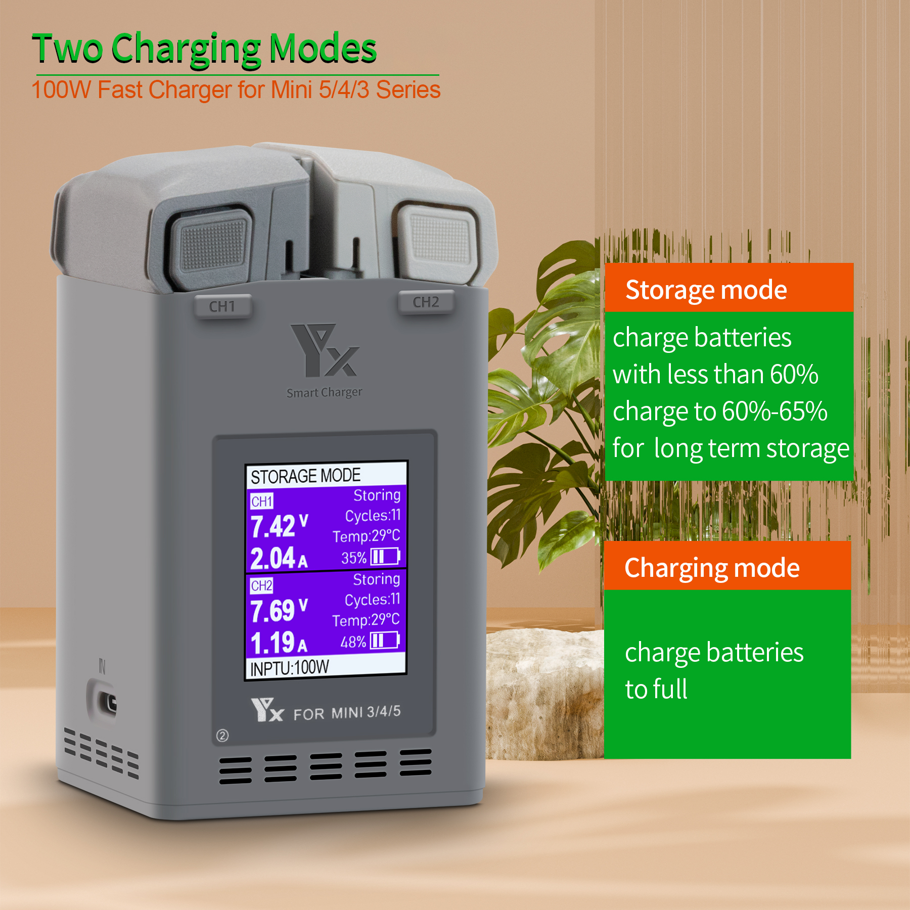 Drone Battery Balance Charger - Pengisi Daya Baterai Cerdas 100W untuk