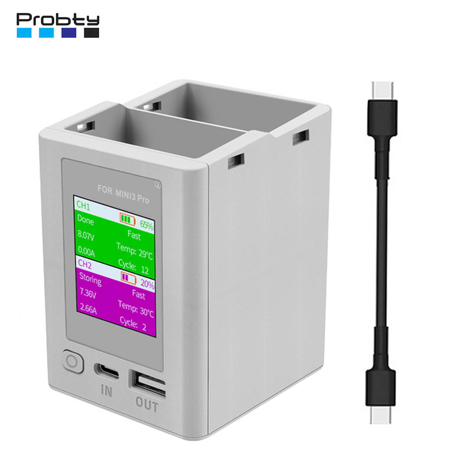 Drone Battery Balance Charger - Untuk DJI Mini 4 Pro/Mini 3