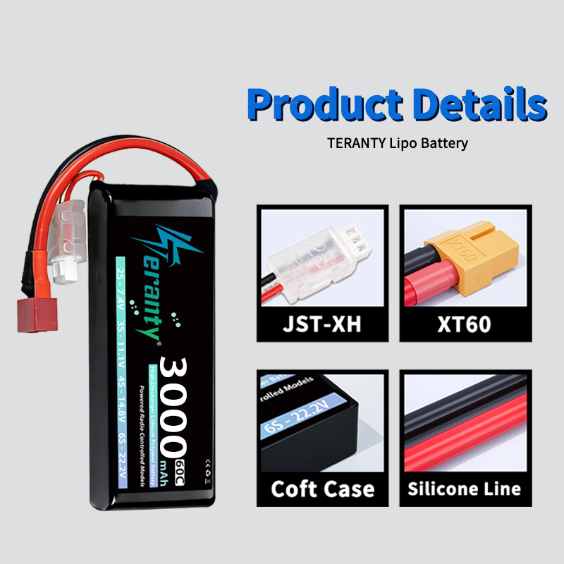 TERANTY 2S 3000mAh Baterai Lip - Drone Battery Connector ulasan dan harga