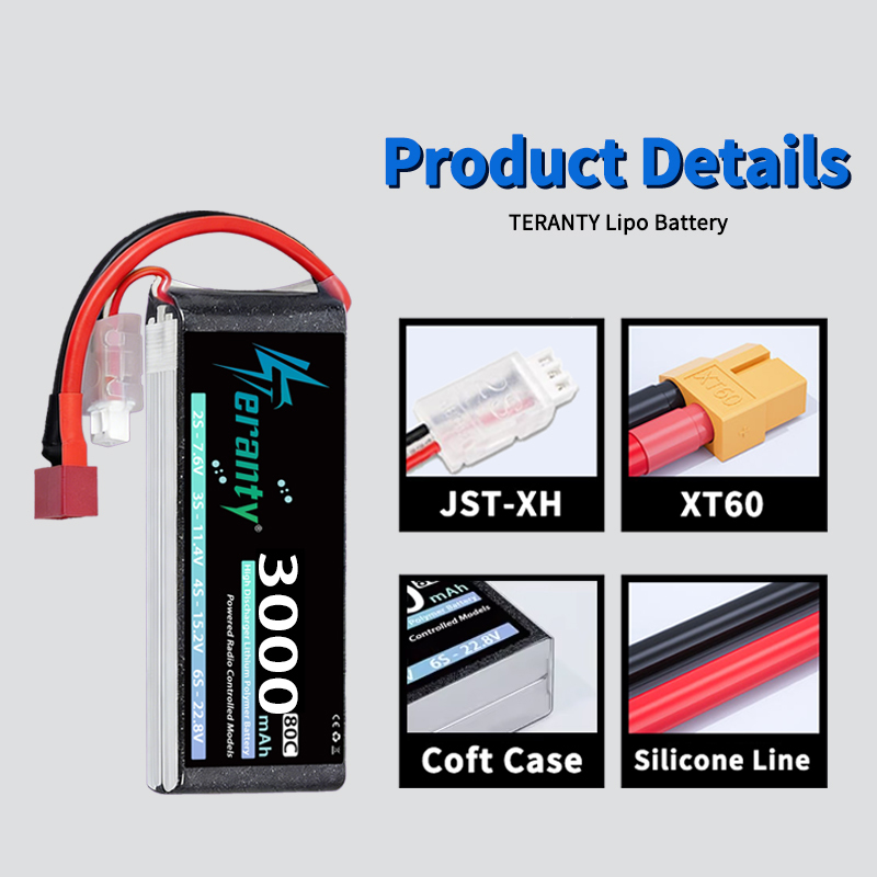 TERANTY 2S 3000mAh Baterai Lip - Drone Battery Connector ulasan dan harga