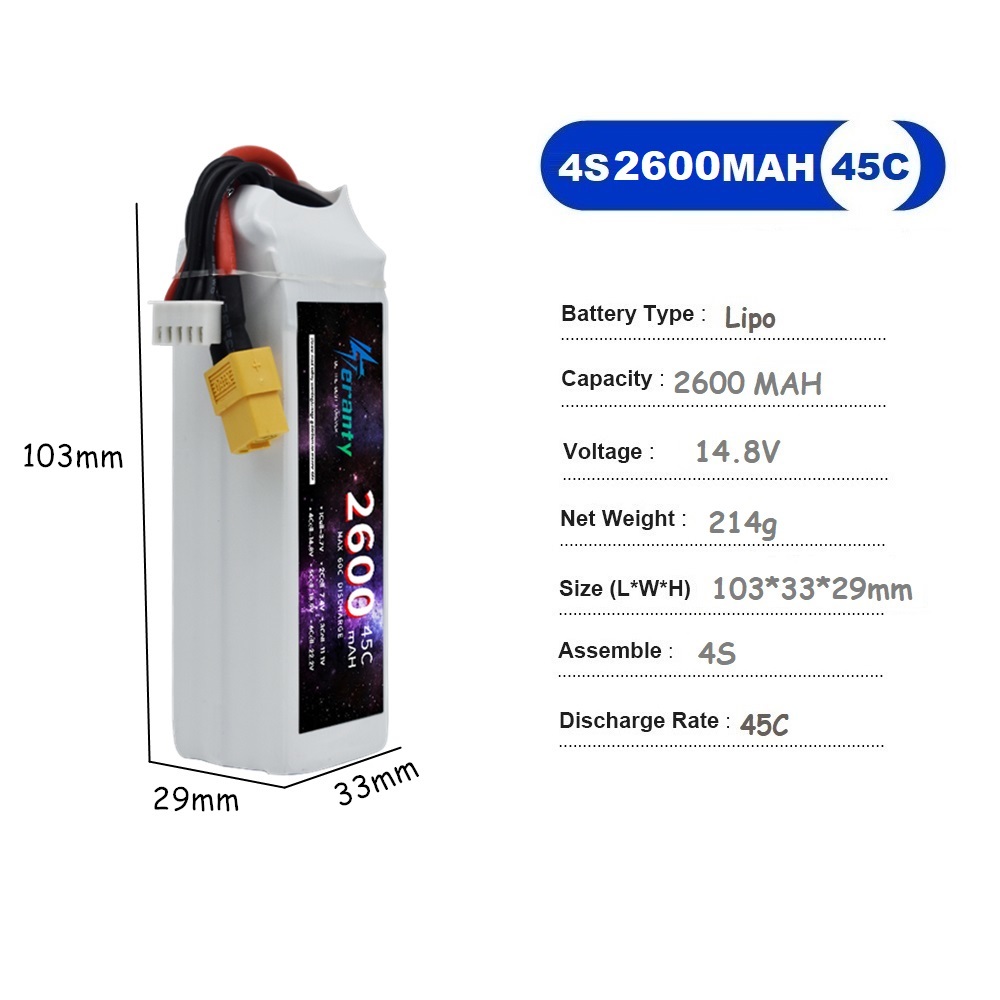 4S LiPo baterai 14.8V 1500mah  - Drone Battery 4S ulasan dan harga