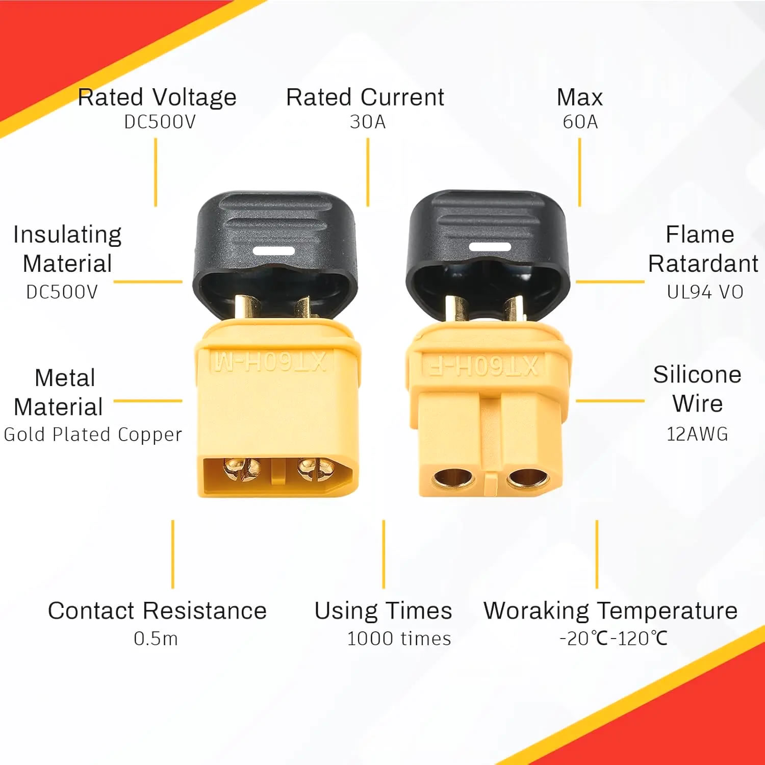 Konektor XT60 dengan Selubung  - Drone Battery Connector ulasan dan harga