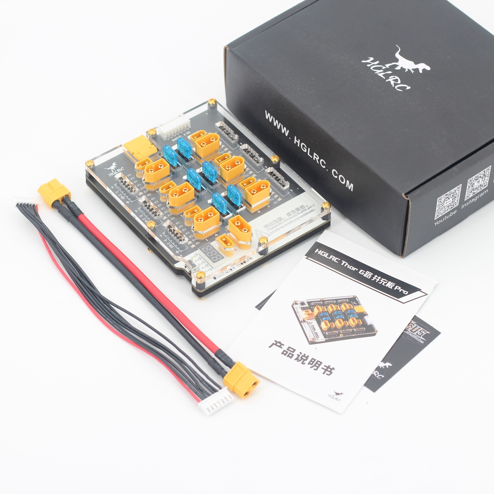HGLRC Thor6PRO 1P 6 Port LiPo  - Drone Battery Parallel Board ulasan dan harga