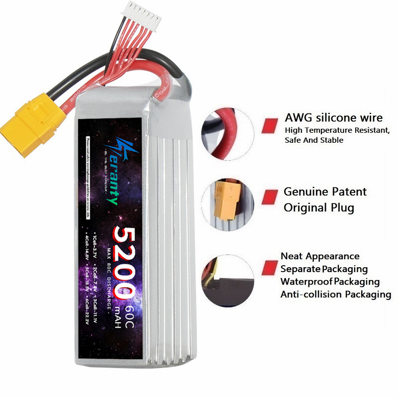 TERANTY 6S 5200mAh Lipo batera - Drone Battery 6S ulasan dan harga