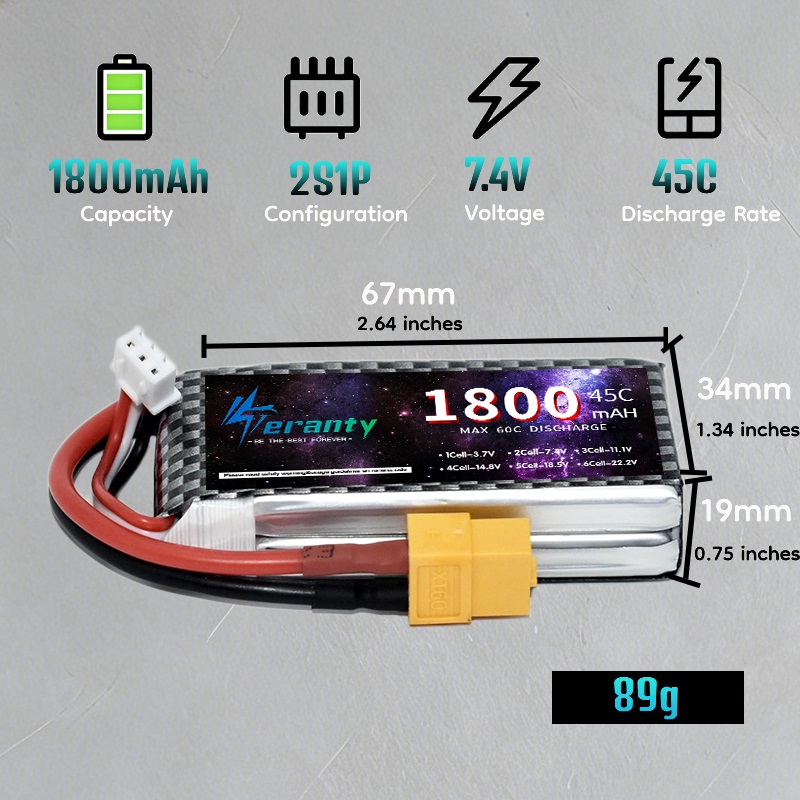 TERANTY 2S 3S 4S 1800mAh Bater - Drone Battery 3S ulasan dan harga