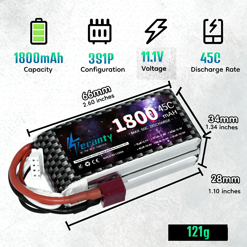 TERANTY 2S 3S 4S 1800mAh Bater - Drone Battery 3S ulasan dan harga
