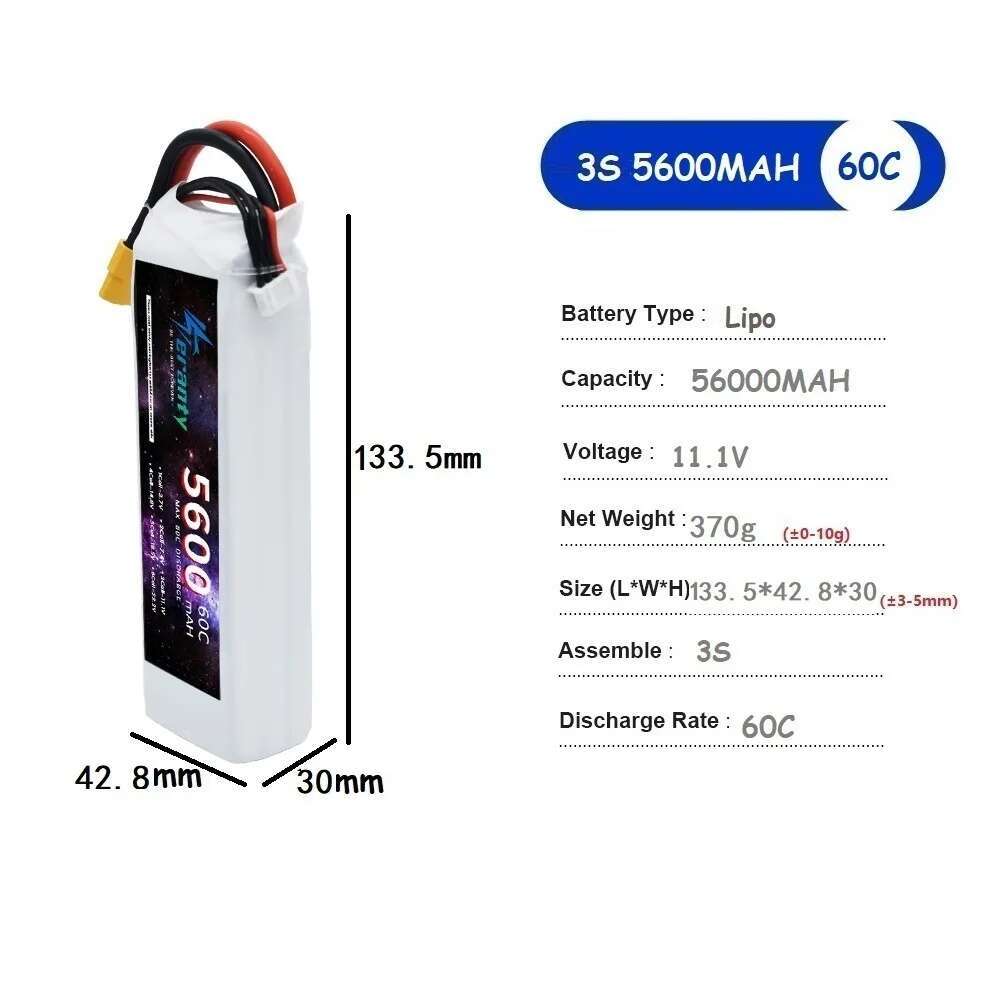 TERANTY 5600MAH 60C 2S 3S 4S 6 - Drone Battery 4S ulasan dan harga