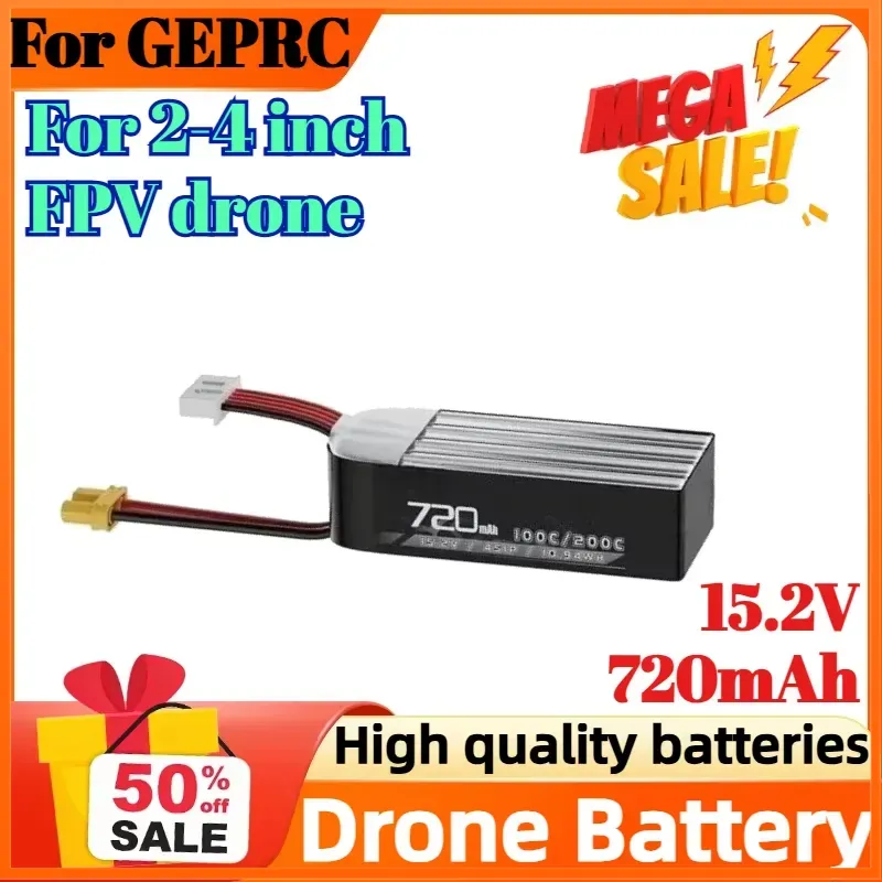 Baterai 4S 15.2V 720mAh 100C u - Drone Battery High Voltage ulasan dan harga