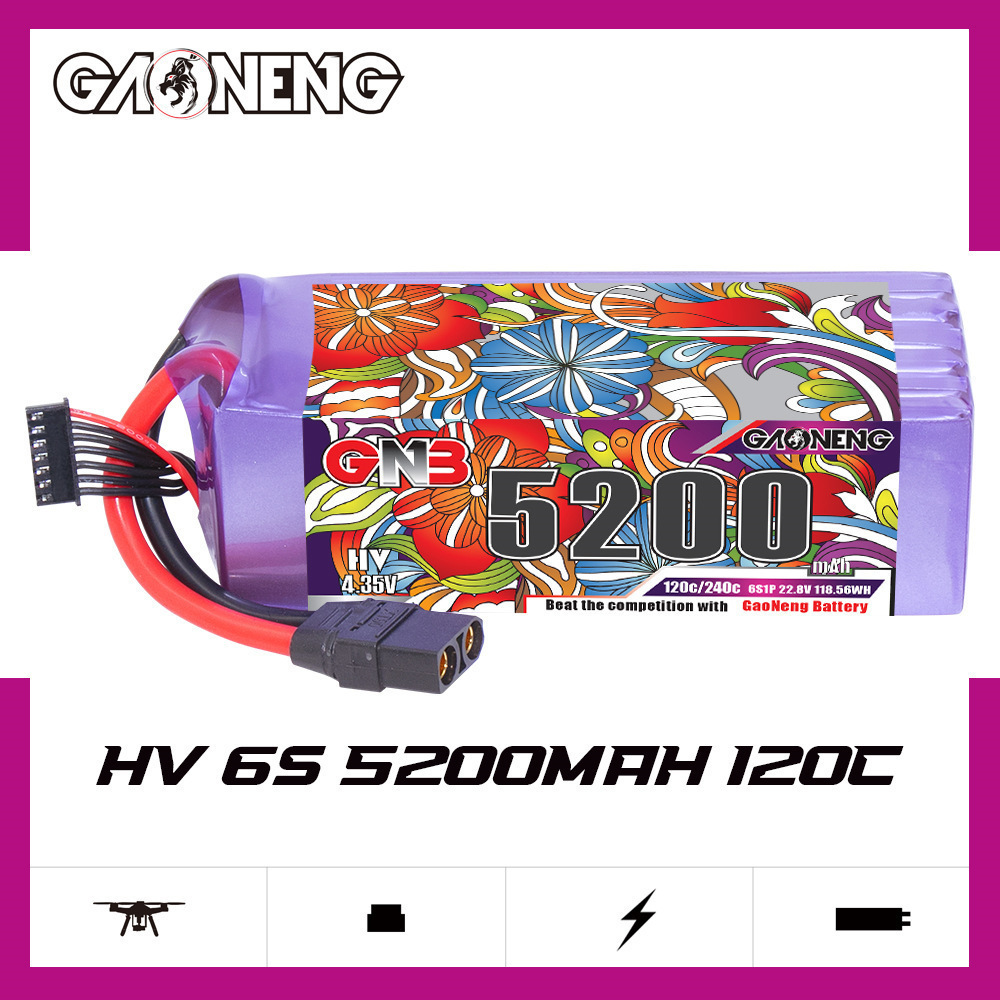 Baterai Lipo GNB 6S 22.8V 3000 - Drone Battery Connector ulasan dan harga