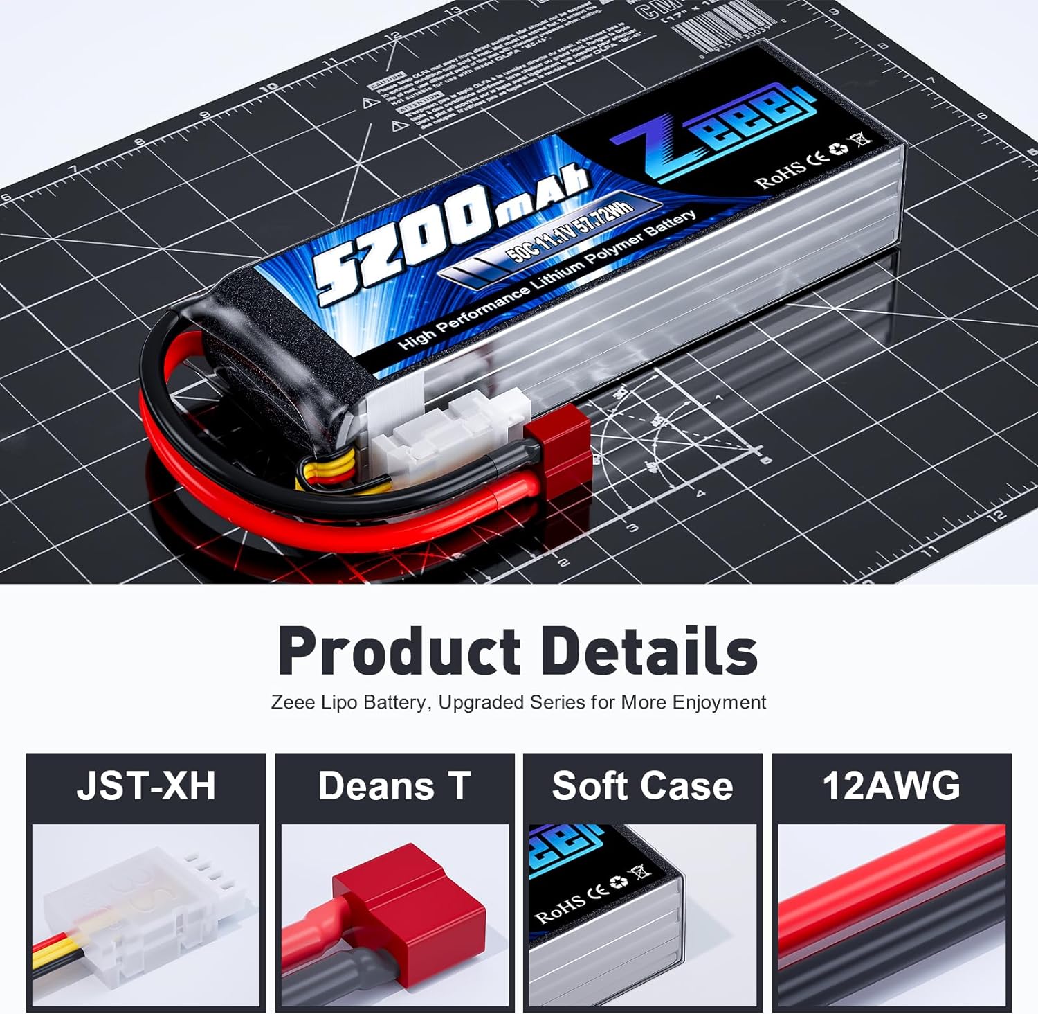 1/2unit Zeee 11.1V 50C 5200mAh - Drone Battery Case ulasan dan harga