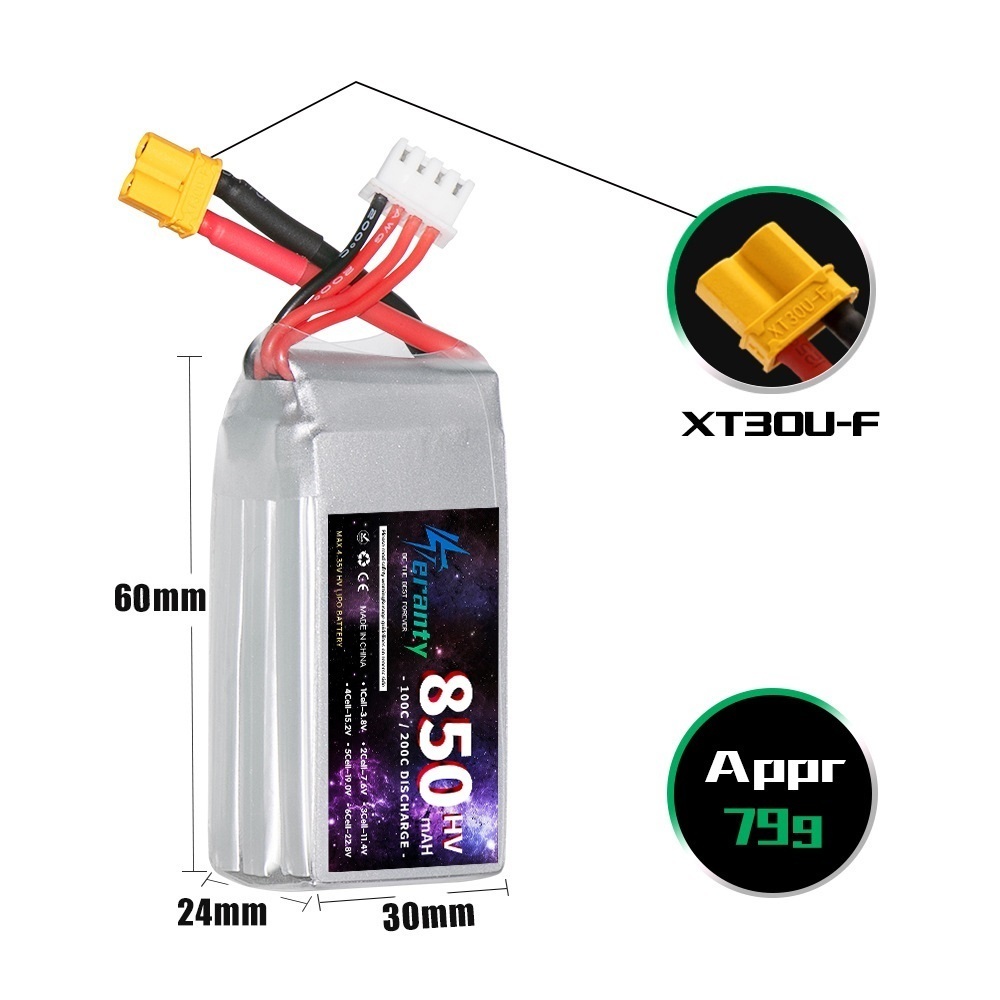 TERANTY 3S 11.4V baterai Lipo, - Drone Battery Connector ulasan dan harga
